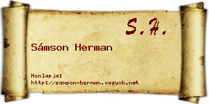 Sámson Herman névjegykártya